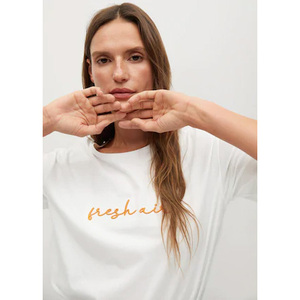 Camiseta personalizada para mujer, camiseta lisa de moda para mujer, camisetas de algodón con cuello redondo, top corto para mujer - Product Image 6