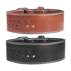 เข็มขัดยกน้ำหนัก GAF Power Training หนังสังเคราะห์และหนังแท้ / เข็มขัดยกน้ำหนักหนังแท้ปรับระดับได้ - Product Image 1