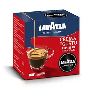 优质的烘焙咖啡胶囊Europa Robusta Gran克丽玛混合在PVC盒子里16件Lavazza a Modo Mio兼容