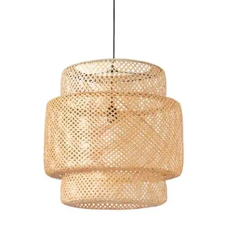 A stylish bamboo lampshade for indoor and outdoor