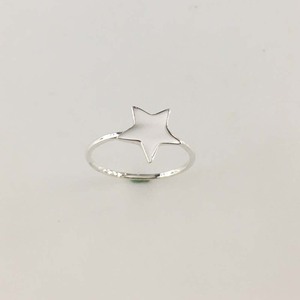 925 Sterling Silver Minimalistic Star <b>Ring</b> for Women Handcrafted with Diamond As Main Stone Ladies' Jewelry - Product Image 1