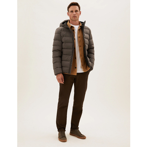 High Quality Men's Winter Padded Puffer Bomber Jacket Hooded Waterproof Factory Direct <b>Heated</b> Nylon/Cotton Bubble <b>Coat</b> OEM - Product Image 2