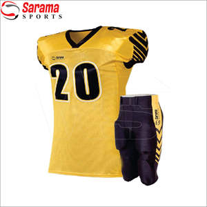 Uniformes de Football américains en sergé, matériel personnalisés avec votre propre logo, uniformes de Football pour jeunes - Product Image 3