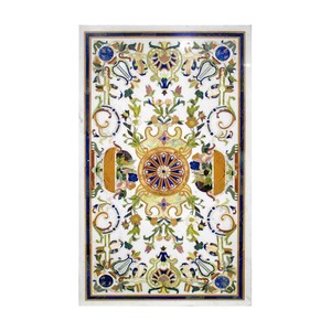 Mesa de Comedor con Incrustaciones de Mármol Blanco de la Mejor Calidad para Mayoristas - Product Image 1