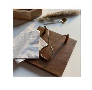 Porte-serviettes en bois rustique, en forme de cercle, pour la cuisine domestique, porte-serviettes, pour un usage quotidien, décoratif, 1 pièce - Product Image 1