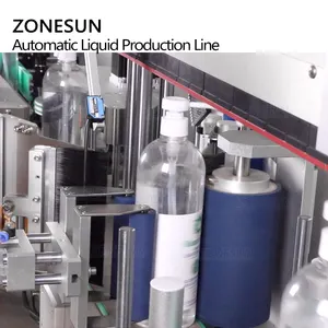 ZONESUN防爆自動水アルコール飲料オイルジュース充填ラインボトル充填キャッピングおよびラベリングマシン