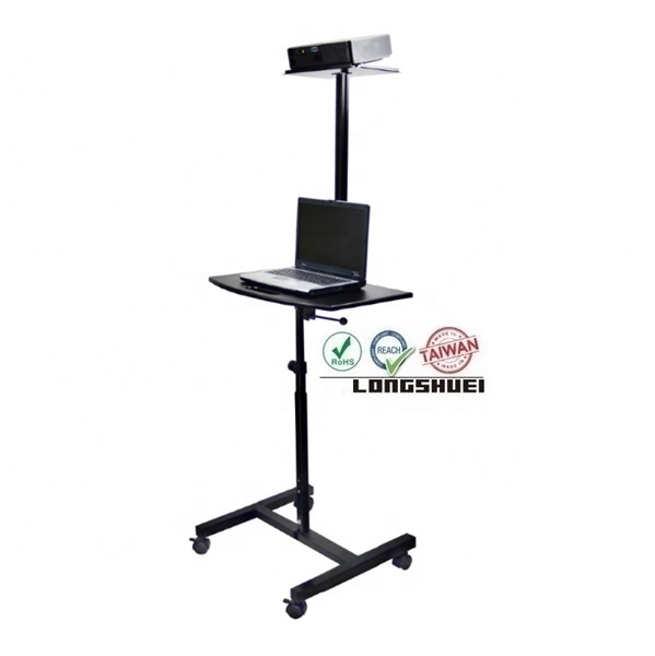 Metal Wooden Rolling Height Adjustable Projector Standup Desk Trolley Durable Modern Design Hotel Workshop Dining Home Office
