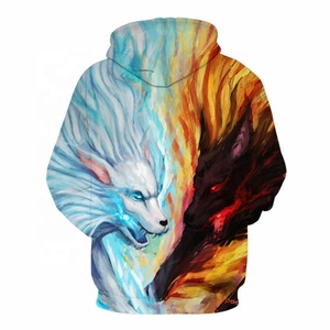 Sudadera con Capucha para Hombre, Invierno, Forro Polar Grueso, Manga Larga, Diseño 3D, Impresión por Transferencia de Calor, Ecológica, 370g, Color Neón, Estampado Gráfico de Animales - Product Image 4