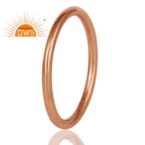 Bague en argent sterling plaqué or rose faite à la main bijoux en argent pour femme cadeau pour sa collection délicate Collection Vintage - Product Image 2