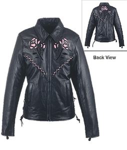 CHAQUETAS DE CUERO PARA MUJER, ABRIGOS DE MOTO ROSE, VINTAGE, ABRIGO DE MOTO, ROSA, ROPA DE BICICLETA, APPAREL DE NIÑA, 2017 - Product Image 1