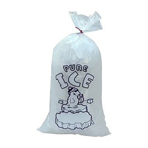 Bolsa de hielo de PE transparente, grado virgen con impresión personalizada, sello de fondo plano, clima respetuoso con el medio ambiente duradero - Product Image 2