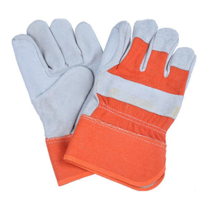 Gants de travail en cuir de vache fendu à double paume Keembro Brand Anti-Cut Anti-Slip Safety Wholesale - Product Image 4