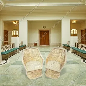 Hot Sale Classic Bamboo Handcrafted Poltrona Set Assentos Confortáveis Relax Bistro Cadeira Para Sala Mobiliário de Jardim