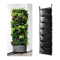 Jardinière murale verticale, sac de culture pour plantes avec 9/15/27 poches pour la culture de plantes herbacées, de plantes succulentes, de plantes artificielles