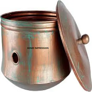 Hint sanat ve el sanatları sızdırmaz Metal hortum Pot tasarımcı dekoratif Metal hortum tencere