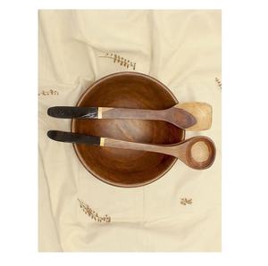 Cuillère de service antiadhésive en bois naturel faite à la main de haute qualité outils de cuisine de vente chaude uniques - Product Image 1