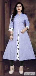 Casual Wear <b>Grey</b> Color Latest Designer Ladies Wear Cotton <b>Fabrics</b> Most Attractive Kurtis Indian Bollywood Kurtis Wholesale Price Alphanumero - Product Image 4