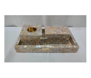 Bandeja artesanal de madera con perla madre para decoración del hogar, quemador de Bakhoor artesanal, caja de almacenamiento árabe, incienso Eid de Ramadán, regalo - Product Image 2