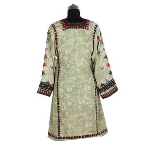 BDR031 Kutchi Balochi Robe Réel Imprimé et Brodé À La Main En Coton à Manches Longues Meilleur Banjara Afghani Brodé - Product Image 2