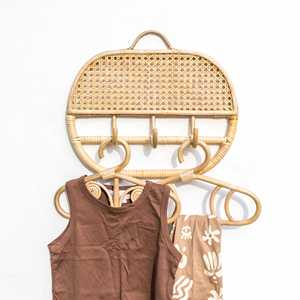 Tourbillon Detailings Rotin Mur Crochets Vêtements Organisateur Rack Hat Hanging Crochet Rotin/SISU/ RH-113 - Product Image 5