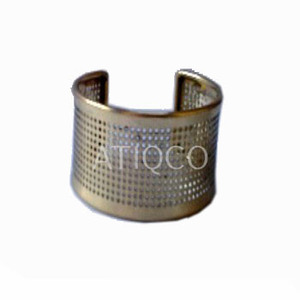 Brazalete de moda de gama alta tallado a mano, brazalete tejido de metal de latón, joyería - Product Image 5