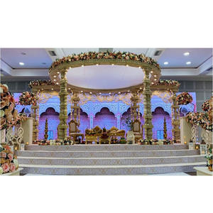 ชุดแมนแด็ปทำจากไม้ชุดคลุมมีหลังคาสไตล์อินเทรนด์ศาลาจัดงานแต่งงานชุด mandap ขายดีล่าสุด - Product Image 1