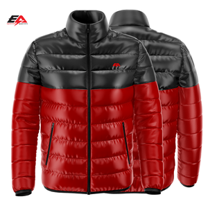 Veste matelassée bicolore personnalisée pour hommes, vêtements de sport longs et chauds pour l'hiver, avec duvet, état neuf, directement du fabricant - Product Image 3