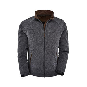 Chaqueta de tela de concha suave para hombre para primavera otoño poliéster fino y LICRA con posición de logotipo frontal de cuello alto - Product Image 6