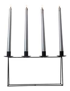 Elegant Iron <b>Candle</b> <b>Holder</b> in Brass and Iron With <b>Black</b> Finished Perfect for Stylish Tabletop Home Decor Stable Stand - Product Image 2