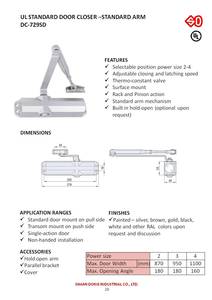 DC-729SD มาตรฐานประตูใกล้ชิดมาตรฐานแขน - Product Image 3