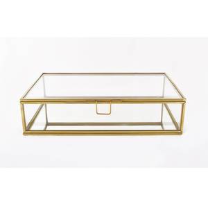 Glass Gold Organizer <b>Box</b>, Chocolate <b>Box</b>, Ring <b>Box</b>, Jewelry <b>Box</b>, <b>Flower</b> <b>Box</b> - Product Image 1