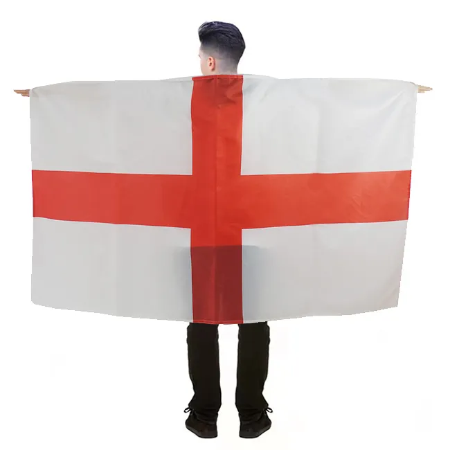 स्क्रीन मुद्रित अंग्रेजी फुटबॉल प्रशंसक झंडा, बाजू बरसती झंडा, अंग्रेजी झंडा आउटडोर उड़ान ध्वज इंग्लैंड कार की खिड़की झंडा