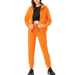 Survêtement pour femme, tenue de Jogging décontractée, Orange, nouveau Style,, de haute qualité, personnalisé, pour le sport - Product Image 1