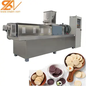 Otomatik pirinç krakeri Crunch pirinç cipsi kek kraker ısırıkları ekstruder yapma makinesi üretim hattı