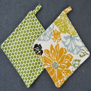 Gingham Check Design Personnalisé Imprimé 100% Coton Mitaines de Four et Porte-Pot Réutilisable Durable de Haute Qualité Doux Élégant Moderne - Product Image 6