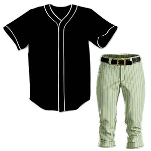 Uniformes de Béisbol 100% Poliéster Sublimado Transpirable de Secado Rápido con Cintura Elástica y Camiseta de Cuello en V Pantalón Venta al por Mayor Verano - Product Image 3