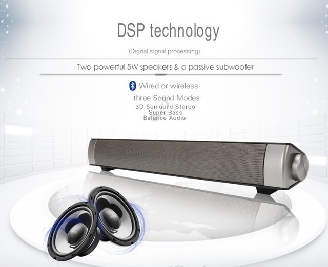 Portable numérique Audio Stéréo Bluetooth Haut-Parleur Lourd Barre de Son
