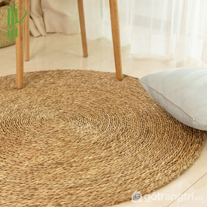 Alfombra Redonda Ecológica de Yute, Tejida con Fibra Natural, Diseño Zen Asiático, Tapete Trenzado para el Hogar, Dormitorio, Sala de Estar - Product Image 2