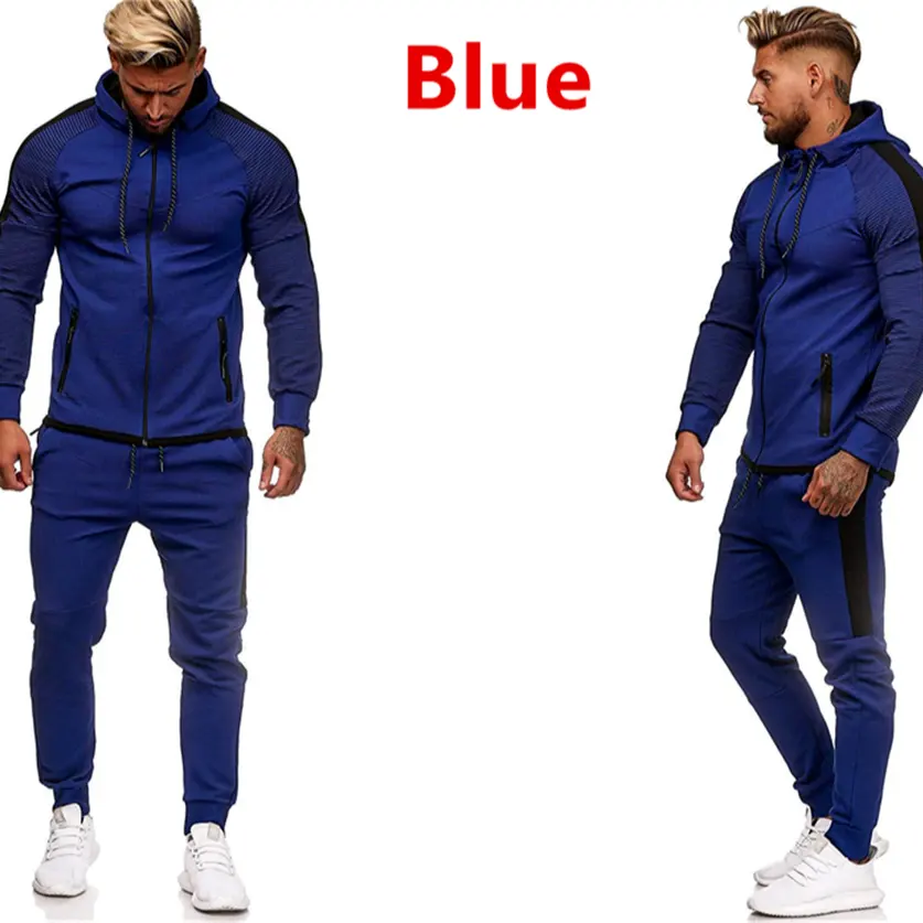 custom made Men sublimation/embroider tracksuits fit and slim suits