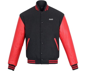 Veste universitaire en laine légère de haute qualité pour homme, col montant, broderie, logo personnalisé, hiver, respirante, coupe-vent, hip-hop - Product Image 1