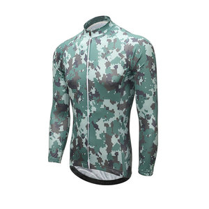 Maillot de vélo pour hommes, ensemble personnalisé à manches longues, grande taille, avec fermeture éclair - Product Image 6