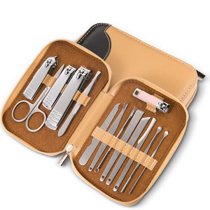 Ensemble de manucure et pédicure de luxe en acier inoxydable 14 pièces pour homme et <span class=keywords><strong>femme</strong></span>, <span class=keywords><strong>kit</strong></span> de soins de <span class=keywords><strong>beauté</strong></span> professionnel, durable, fabriqué en Chine - Product Image 1