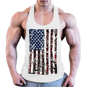 OEM Men Custom Made 100% Cotton Polyester Gym Stringer Custom Men stringer Tank Top Manufacturer Stringers