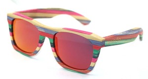 Unisexe carré polarisé véritable Lunettes de Soleil en Bambou Miroir Ton léger Lunettes légères Flottant - Product Image 3