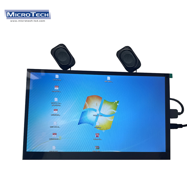 10.1 inch IPS touch monitor 1024*600 IC GT9271HDMI interface with stereo speakers
