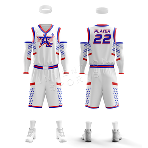 Uniforme de baloncesto personalizable de la mejor calidad con diseño transpirable que incluye tallas grandes y logotipo personalizado - Product Image 3