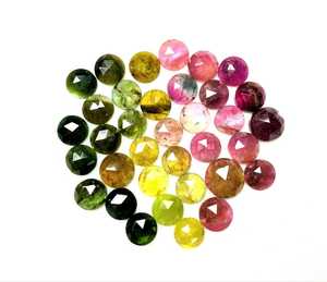 Piedras preciosas naturales sueltas de turmalina, piedra preciosa redonda de 4mm, piedra preciosa Natural AAA de alta calidad, precio al por mayor - Product Image 2