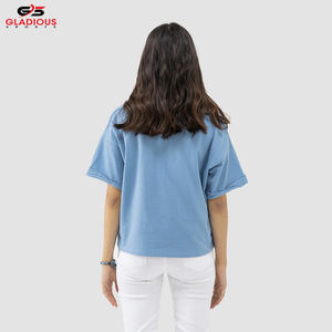 T-shirts pour femmes T-shirts d'été à manches courtes rayés de qualité supérieure, respirants, décontractés, à la mode pour femmes - Product Image 3