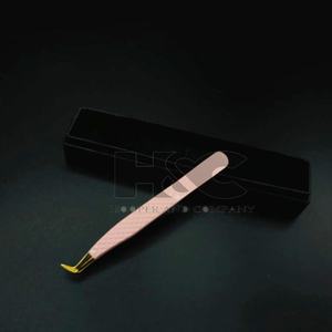 ใหม่แหนบขนตาสีชมพูอ่อนตัวมิงค์สแตนเลสกล่องการ์ดไฟเบอร์ปลายบูตปริมาณแหนบขยายโลโก้อย่างยั่งยืน - Product Image 5