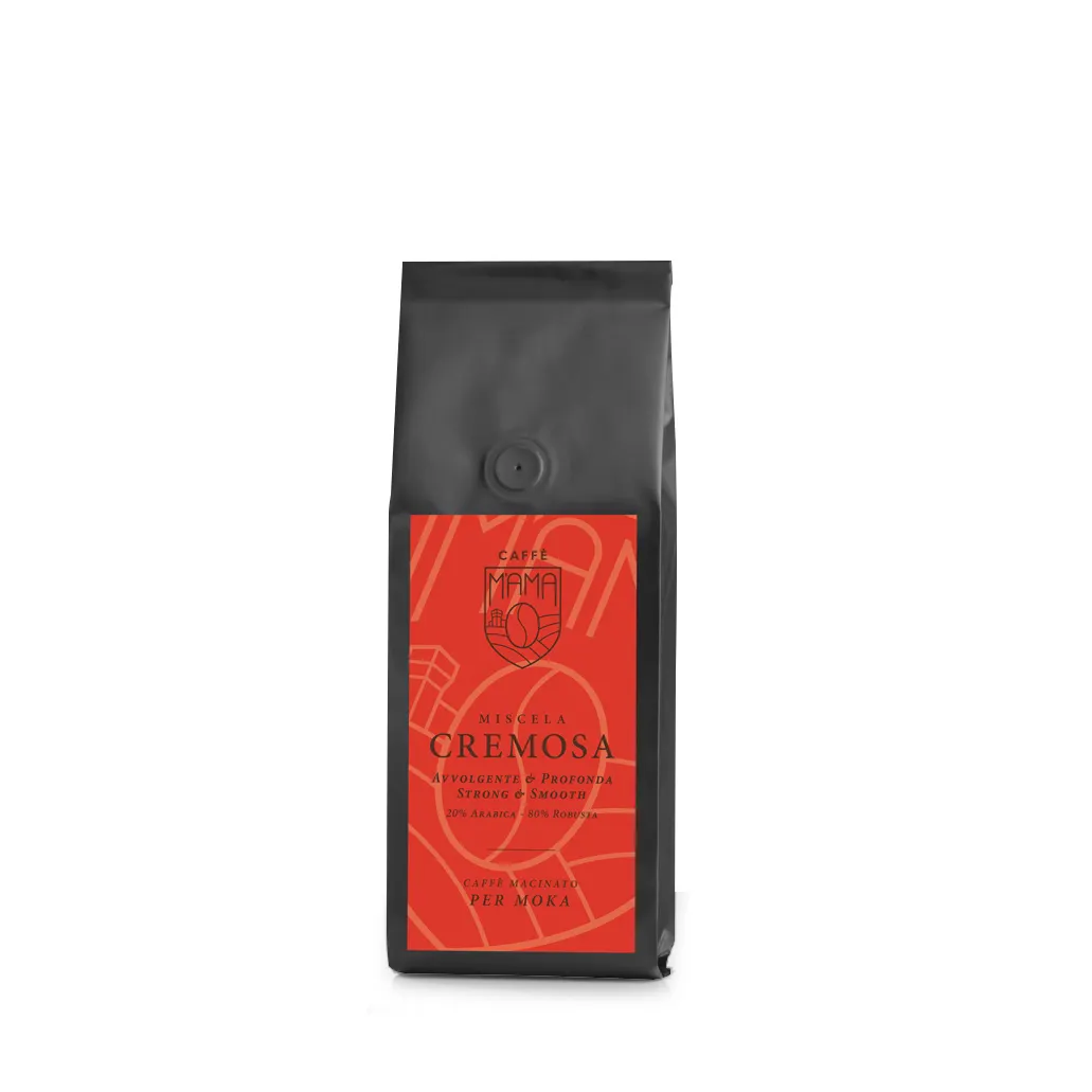 고품질 Crema e Gusto 지상 이탈리아 커피 500gr 가방 개인 상표 서비스 신선한 로스트 디맨드 생산-M'Ama Cremosa